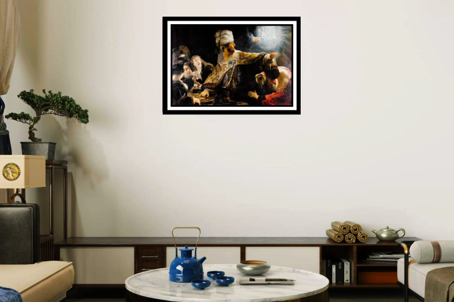 Belshazzar’s feast (1639) | Rembrandt van Rijn | Painting Art Print | Wall Frame