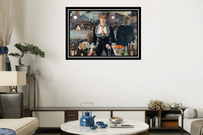 A Bar At The Folies Bergère | Edouard Manet | Painting Art Print | Wall Frame