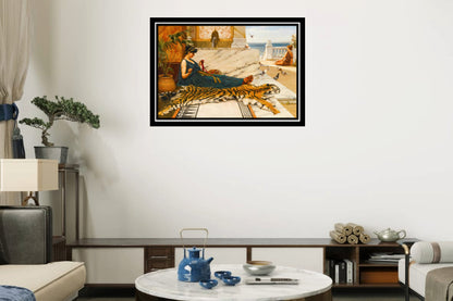 The Tigerskin (Sewing Girl) (1889) | John William Godward | Painting Art Print | Wall Frame