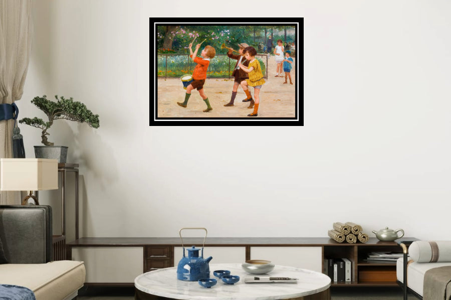 The Childrens Band | Victor Gabriel Gilbert  | Painting Art Print | Wall Frame