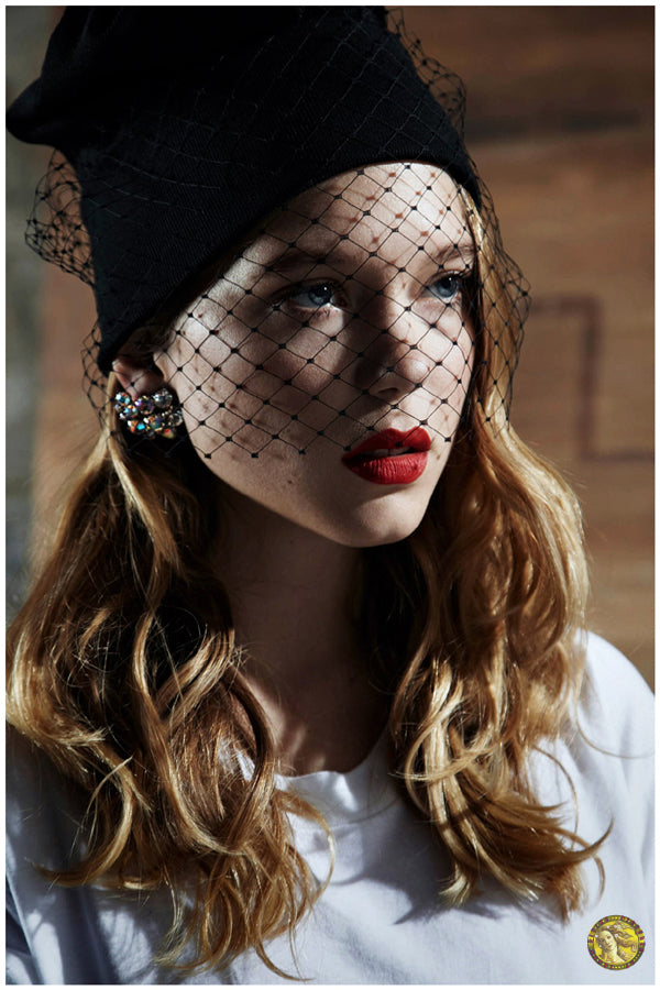 Léa Seydoux Veiled Hat (2012) | Vintage Fashion Art Print | Wall Frame