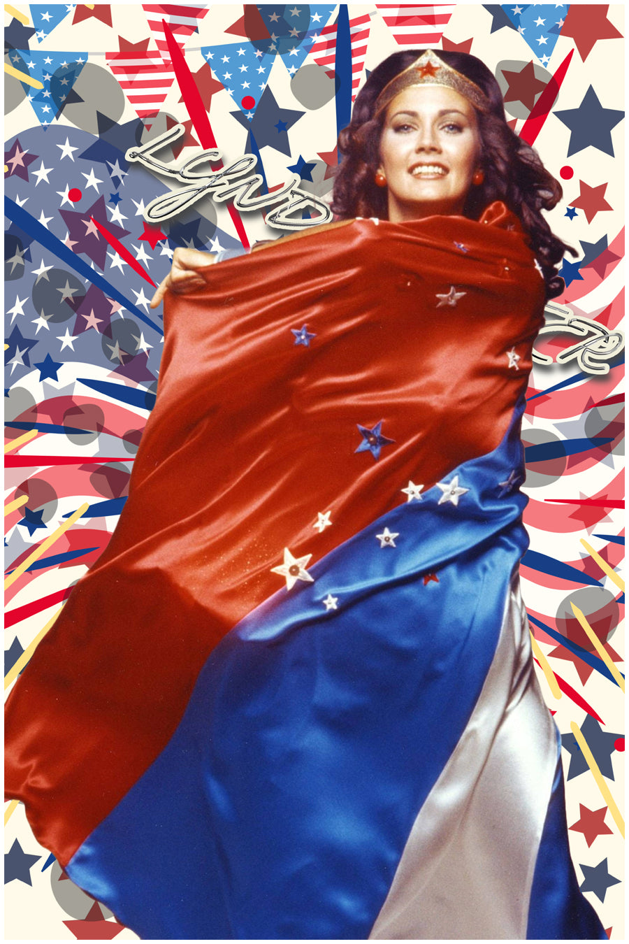 Lynda Carter | Vintage Hollywood Actress | Art Print | Wall Frame