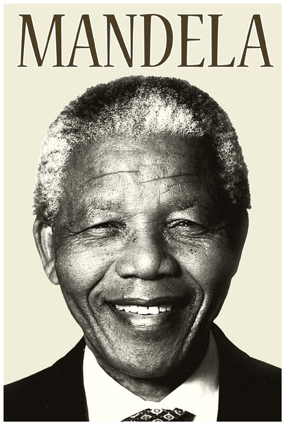 Nelson Mandela | Vintage Famous Personalities | Large Poster Art Print | Wall Frame