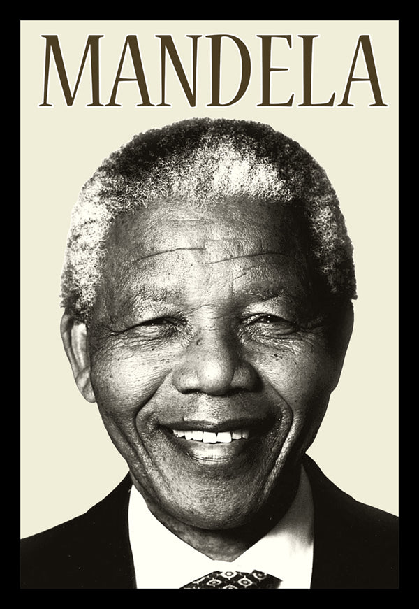 Nelson Mandela | Vintage Famous Personalities | Large Poster Art Print | Wall Frame