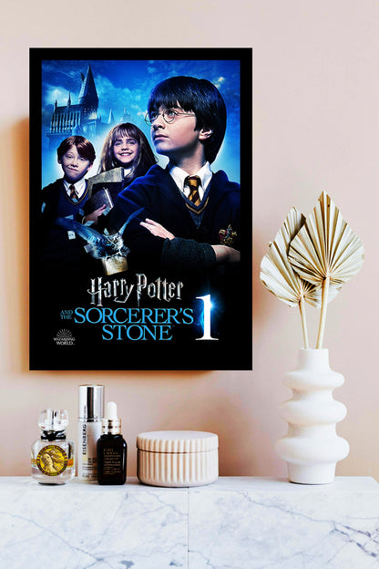 Harry Potter and the Sorcerer's Stone (2001) | Hollywood Movie Poster | Wall Frame