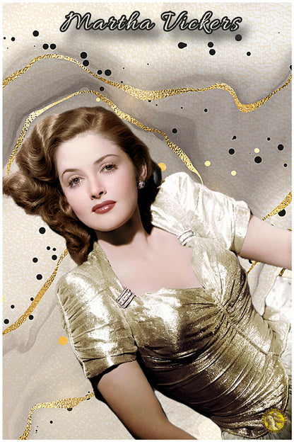 Martha Vickers | Vintage Hollywood Actress | Art Print | Wall Frame