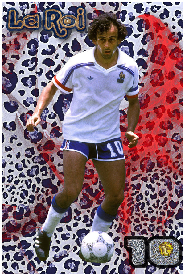 Michel Platini | Vintage Football Player | Art Print | Wall Frame