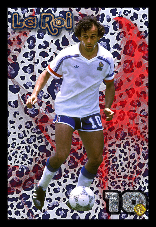 Michel Platini | Vintage Football Player | Art Print | Wall Frame