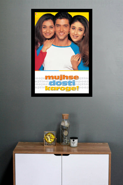 Mujhse Dosti Karoge! (2002) | Bollywood Movie Poster | Wall Frame