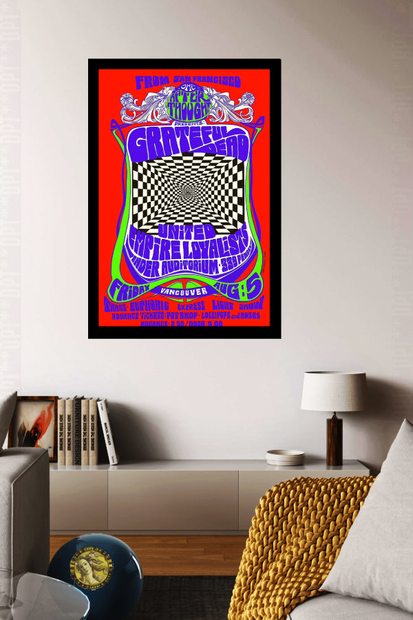 The Grateful Dead | English Bay Beach Bandstand Vancouver (1966) | Vintage Concert Poster | Art Print | Wall Frame