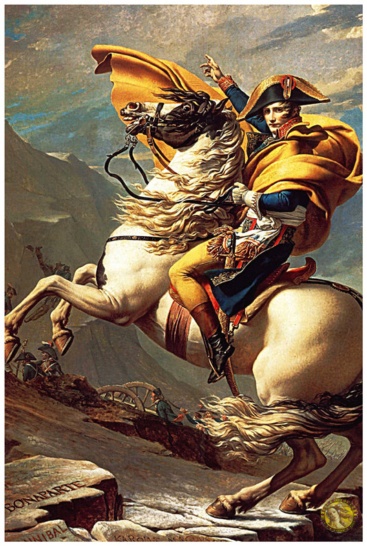 Napoleon Crossing The Alps (1801) | Jacques-Louis David | Painting Art Print | Wall Frame