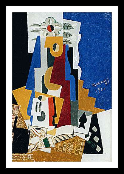 Still Life with the Ace of Spades (1921) | Louis Marcoussis | Abstract Geometric Art Print | Wall Frame