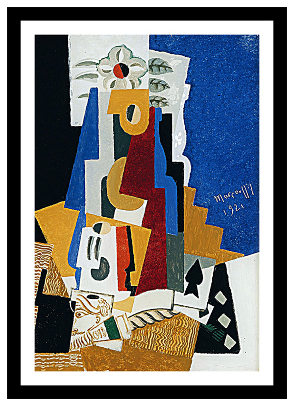 Still Life with the Ace of Spades (1921) | Louis Marcoussis | Abstract Geometric Art Print | Wall Frame