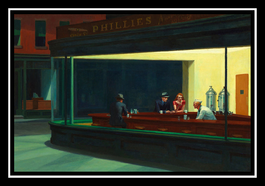 Nighthawks (1942) | Edward Hopper | Painting Art Print | Wall Frame