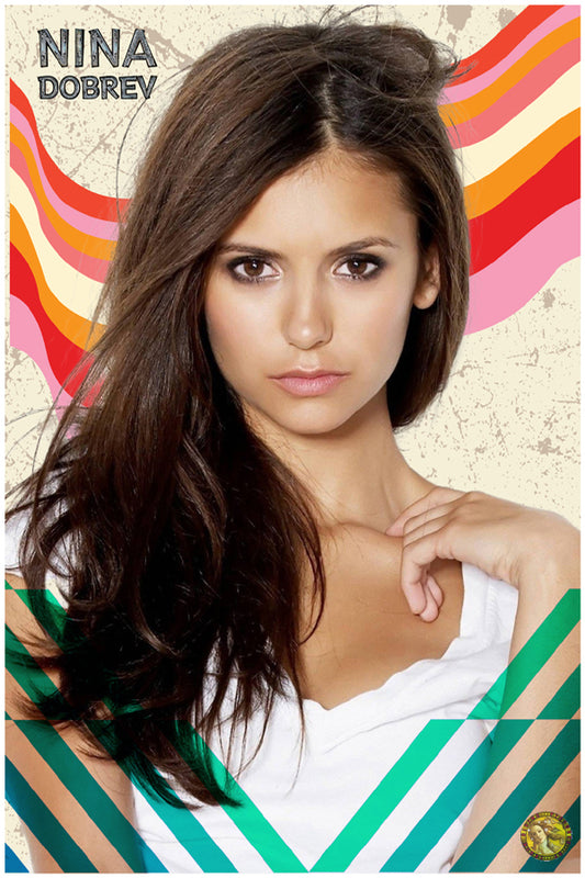 Nina Dobrev | Vintage Hollywood Actress | Art Print | Wall Frame