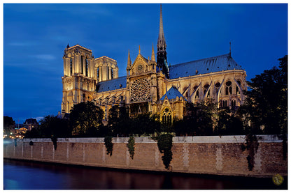 Notre Dame | Paris France | Vintage Landscape Architecture | Wall Frame