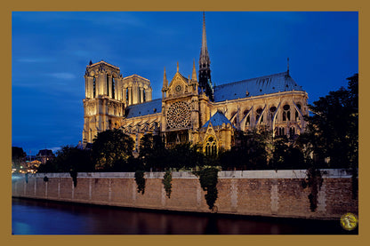 Notre Dame | Paris France | Vintage Landscape Architecture | Wall Frame