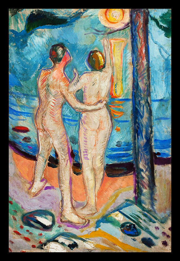 Nude Couple on the Beach (1910–16) | Edvard Munch | Painting Art Print | Wall Frame