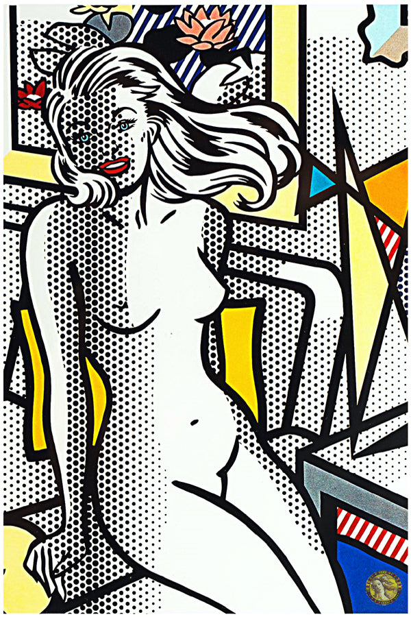 Nude On A Yellow Cushion (1994) | Roy Lichtenstein | Vintage Pop Art | Large Poster Print | Wall Frame