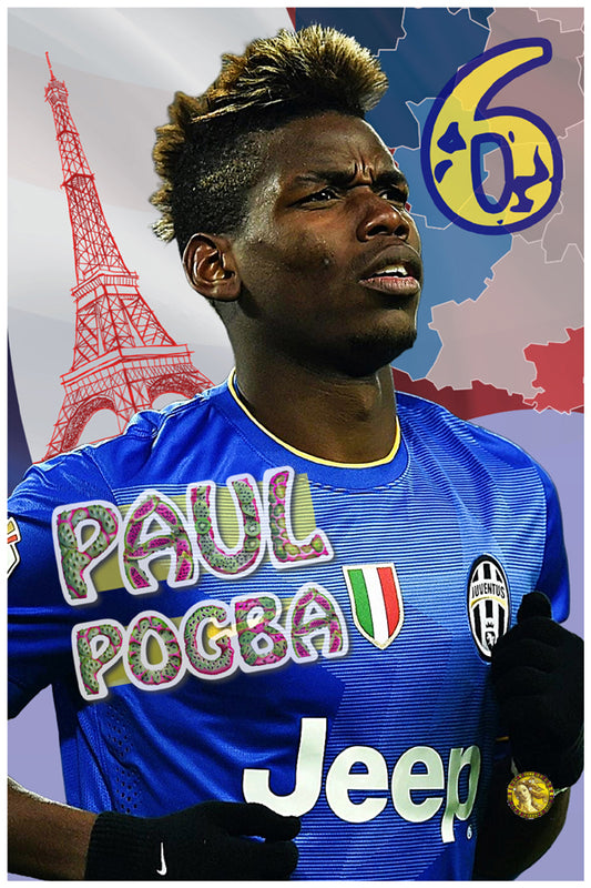 Paul Pogba | Vintage Football Player | Art Print | Wall Frame