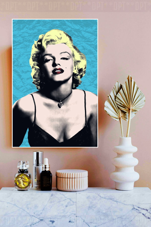 Portrait of Marilyn Monroe | Vintage Pop Art | Large Poster Print | Wall Frame