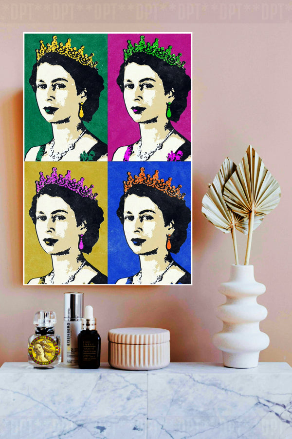 Queen Elizabeth II (1985) | Andy Warhol | Vintage Pop Art | Large Poster Print | Wall Frame