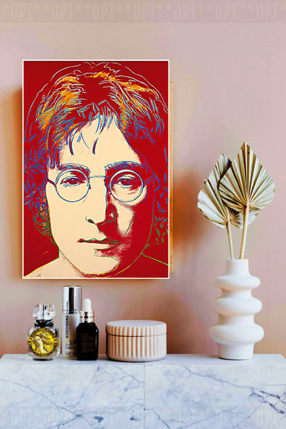 Portrait of John Lennon (1980) | Andy Warhol | Vintage Pop Art | Large Poster Print | Wall Frame