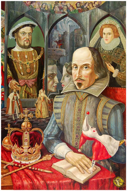 Portrait Of Shakespeare (1996) | Edward E. Ulan | Surrealist Painting Artwork | Art Print | Wall Frame