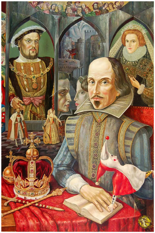 Portrait Of Shakespeare (1996) | Edward E. Ulan | Surrealist Painting Artwork | Art Print | Wall Frame