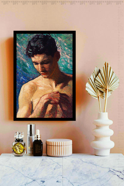 Portrait Of A Young Man (1917) | Hans Christiansen | Painting Art Print | Wall Frame