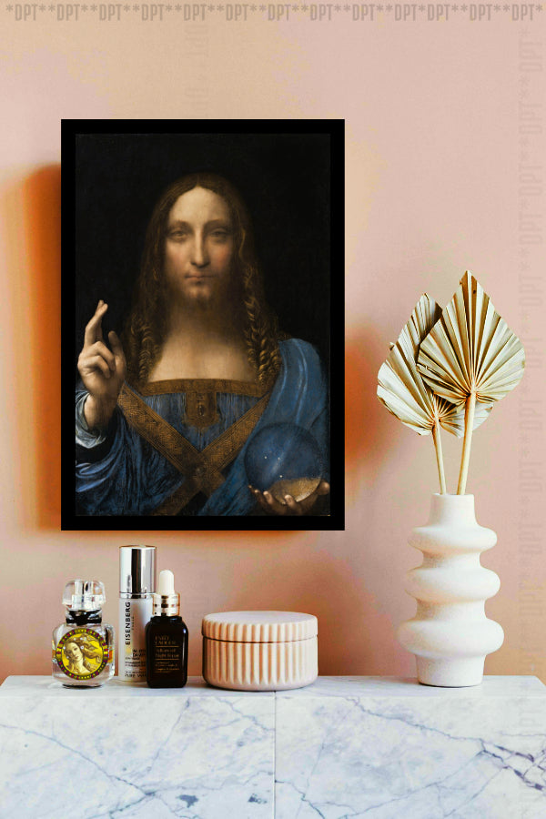 Salvator Mundi (1500) | Leonardo da Vinci | Painting Art Print | Wall Frame