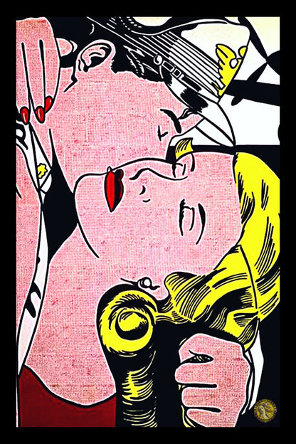 The Kiss (1962) | Roy Lichtenstein | Vintage Pop Art | Large Poster Print | Wall Frame