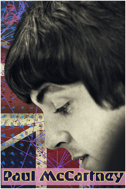 Paul McCartney The Beatles | Vintage Music Artist | Art Print | Wall Frame