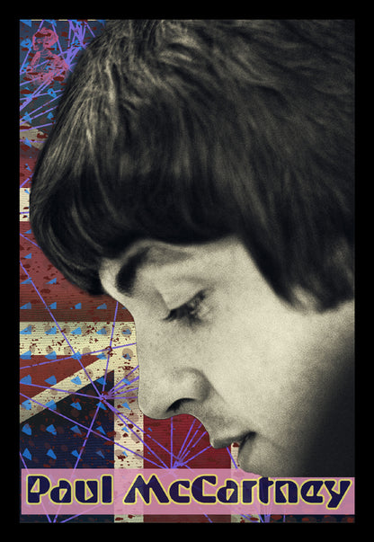 Paul McCartney The Beatles | Vintage Music Artist | Art Print | Wall Frame