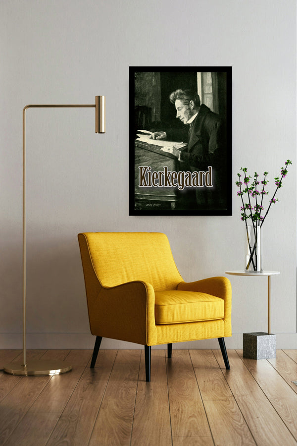 Søren Kierkegaard | Vintage Famous Personalities | Large Poster Art Print | Wall Frame