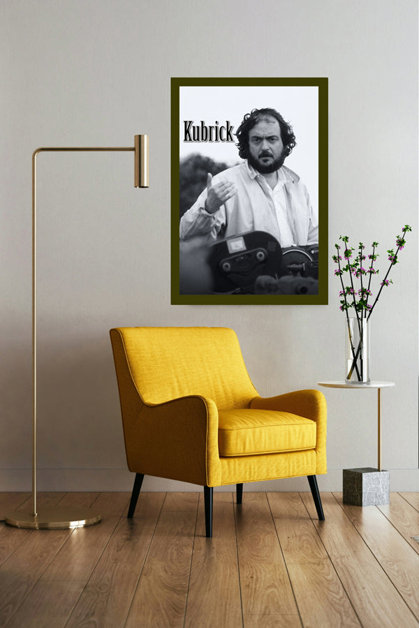 Stanley Kubrick | Vintage Famous Personalities | Large Poster Art Print | Wall Frame