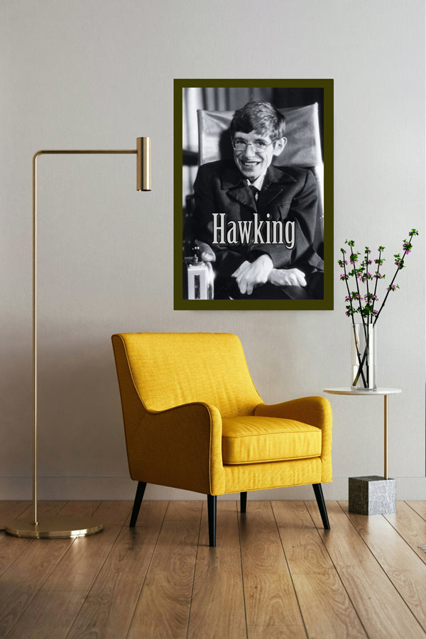 Stephen Hawking | Vintage Famous Personalities | Large Poster Art Print | Wall Frame