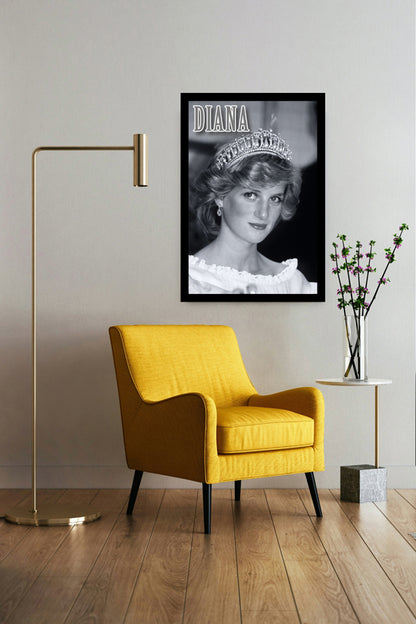 Princess Diana | Vintage Famous Personalities | Large Poster Art Print | Wall Frame