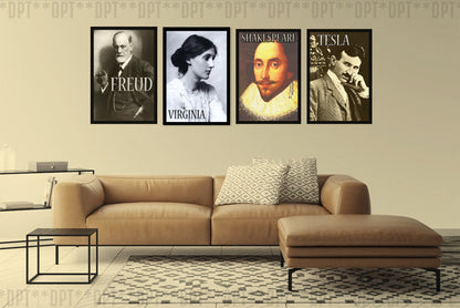 Nelson Mandela | Vintage Famous Personalities | Large Poster Art Print | Wall Frame