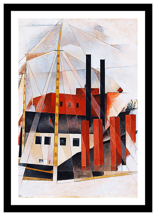 Piano Mover’s Holiday (1920) | Charles Demuth | Abstract Geometric Art Print | Wall Frame