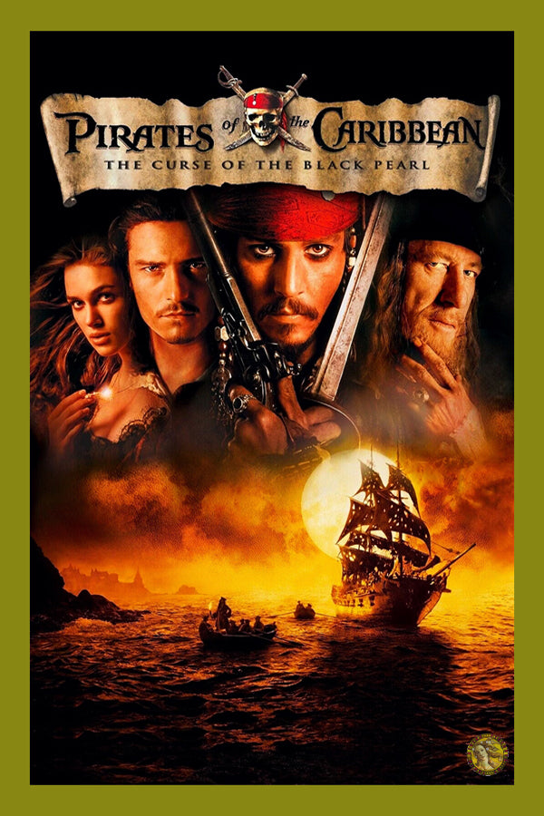 Pirates of the Caribbean: The Curse of the Black Pearl (2003) | Hollywood Movie Poster | Wall Frame