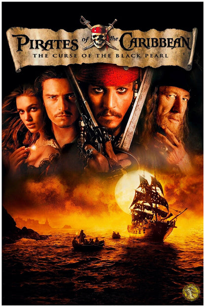 Pirates of the Caribbean: The Curse of the Black Pearl (2003) | Hollywood Movie Poster | Wall Frame