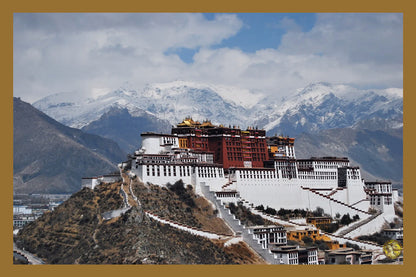 Potala Palace | Lhasa Tibet | Vintage Landscape Architecture | Wall Frame