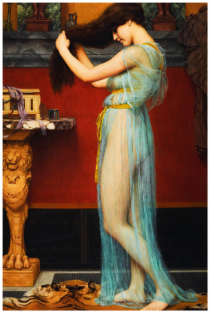 Preparing For The Bath (1901) | John William Godward | Painting Art Print | Wall Frame