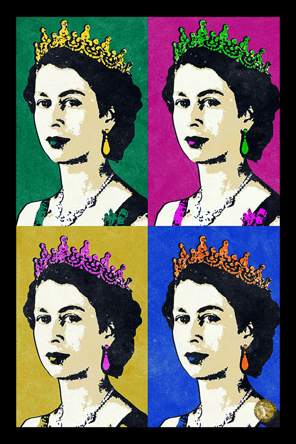 Queen Elizabeth II (1985) | Andy Warhol | Vintage Pop Art | Large Poster Print | Wall Frame