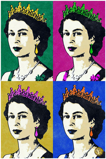 Queen Elizabeth II (1985) | Andy Warhol | Vintage Pop Art | Large Poster Print | Wall Frame