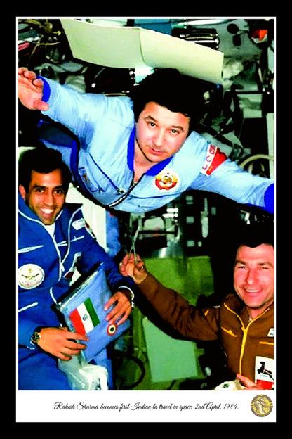 Rakesh Sharma Becomes First Indian To Travel In Space 1984| Vintage Iconic Photograph | Wall Frame