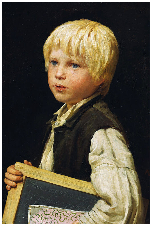 School Boy (1881) | Albert Anker | Painting Art Print | Wall Frame