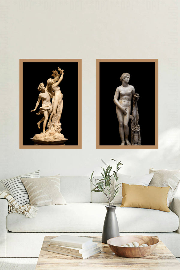 Aphrodite of Knidos | Praxiteles of Athens | Vintage Sculptures | Art Print | Wall Frame