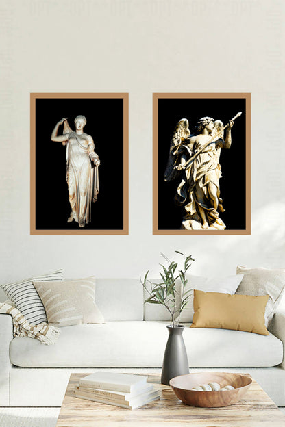 The Angel with the Lance | Domenico Guidi | Vintage Sculptures | Art Print | Wall Frame